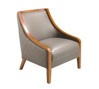 Angel Cerdá - Sillon Moderno Tapizado en Piel Gris | Diseño Envolvente y Confortable | Reposabrazos y Asiento Acolchado | Diseño para Salón | 68 x 88 x 87 cm