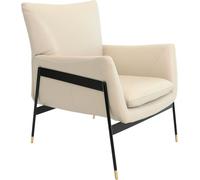 Angel Cerda Sillón tapizado piel vacuno gris