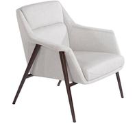 Angel Cerda Sillón tapizado tela blanca