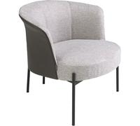 Angel Cerda Sillón tela gris y polipiel gris oscuro
