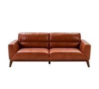 Angel cerda sofá 3 plazas piel vacuno marrón 86 cm