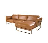 Angel cerda sofá chaise longue derecha piel camel