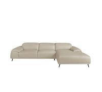 Angel cerda sofá chaise longue derecha piel vacuno gris taupe