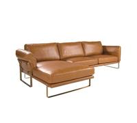 Angel cerda sofá chaise longue izquierda piel camel 84 cm