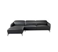 Angel cerda sofá chaise longue piel vacuno negro 94x283x174 cm 94 cm