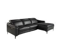 Angel cerda sofá chaise longue relax derecha piel negro 272 cm