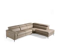 Angel cerda sofá rinconera piel vacuno mecanismos relax beige 295 cm