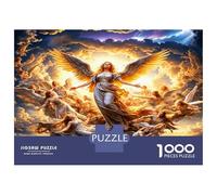 Ángel Cielo Multitud 1000 Piezas Set De Puzzle Gracia Divina Celestial Puzzle para Adultos, Cochetón Reciclado - Reto Educativo Chulo, Juego En Casa, Genial Idea De Regalo para Fans 52x38cm/1000pcs