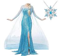 Angel Closet Elsa - Vestido de princesa para mujer, adolescente, disfraz de fiesta de Halloween, cosplay (3XL, elsa1)