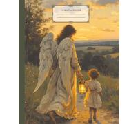 Angel Composition Notebook: Angelic Female Protecting Child, Vintage Victorian Oil Painting | Wide Ruled Book for Work or School, Writing, Prayer, ... for Christian Women, Church and Study Notes