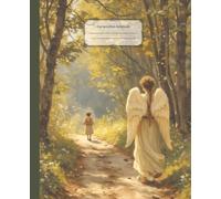 Angel Composition Notebook: Angelic Girl Following Child, Vintage Victorian Oil Painting | Wide Ruled Book for Work or School, Writing, Prayer, ... for Christian Girls, Church and Study Notes