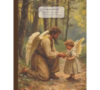 Angel Composition Notebook: Angelic Male & Child, Vintage Victorian Oil Painting | Wide Ruled Book for Work or School, Writing, Prayer, Journaling & ... Gift for Christians, Church and Study Notes