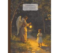 Angel Composition Notebook: Angelic Male Leading Child, Vintage Victorian Oil Painting | Wide Ruled Book for Work or School, Writing, Prayer, ... Gift for Christians, Church and Study Notes