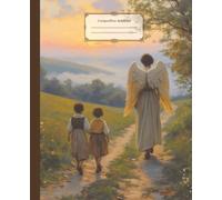 Angel Composition Notebook: Angelic Male Leading Children, Vintage Victorian Oil Painting | Wide Ruled Book for Work or School, Writing, Prayer, ... Gift for Christians, Church and Study Notes