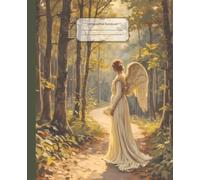Angel Composition Notebook: Angelic Woman On Wooded Path, Vintage Victorian Oil Painting | Wide Ruled Book for Work or School, Writing, Prayer, ... Gift for Christians, Church and Study Notes