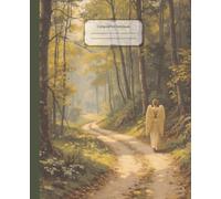 Angel Composition Notebook: Angelic Woman Walking a Wooded Path, Vintage Victorian Oil Painting | Wide Ruled Book for Work or School, Writing, Prayer, ... Gift for Christians, Church and Study Notes