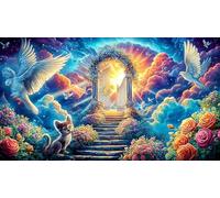 Ángel con alas de Fuego sosteniendo un corazón Roto Puzzle de 1000 Piezas para Adultos - Juego Familiar Divertido & Estimulante Idea Actividad para casa 38x52/1000pcs