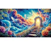 Ángel con alas de Fuego sosteniendo un corazón Roto Puzzle de 1000 Piezas para niños - Juego Divertido & Estimulante para Adultos y Familia 38x26/1000pcs