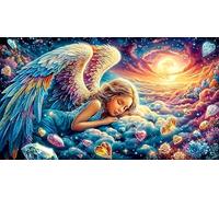 Ángel con alas y símbolos cósmicos. Puzzle de 1000 Piezas para Adultos y niños - Juego Familiar Divertido & Estimulante Idea 38x52/1000pcs