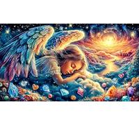 Ángel con alas y símbolos cósmicos. Puzzle de 1000 Piezas - Regalo Divertido Idea Decoración de Pared para Adultos 38x26/1000pcs