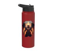 Ángel de fuego con llamas del infierno Stainless Steel Insulated Water Bottle