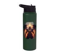 Ángel de fuego con llamas del infierno Stainless Steel Insulated Water Bottle