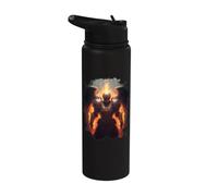 Ángel de fuego con llamas del infierno Stainless Steel Insulated Water Bottle