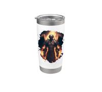 Ángel de fuego con llamas del infierno Vaso térmico de acero inoxidable de doble pared