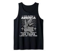Ángel de la Bandera Americana 250 años Vintage USA Julio 4 Camiseta sin Mangas