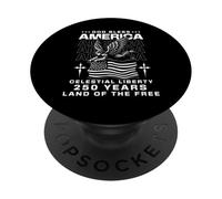 Ángel de la Bandera Americana 250 años Vintage USA Julio 4 PopSockets PopGrip Adhesivo