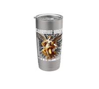 Ángel de la guarda Divino Protector Angelcore Gótico Renacimiento Vaso térmico de acero inoxidable de doble pared