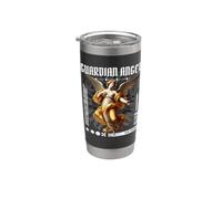 Ángel de la guarda Divino Protector Angelcore Gótico Renacimiento Vaso térmico de acero inoxidable de doble pared