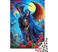 Ángel de la Muerte Grim Reaper Set De 1000 Piezas Papel Reciclado Puzzle Familiar Fácil De Almacenar Aficionados A Los Rompecabezas Atractivo Ocio Casa 70x50cm/1000pcs