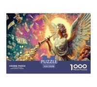 Ángel de la Riqueza: Una Gran Idea para Regalar. Rompecabezas de 1000 Piezas para Adultos. Ángel (saxofón en Flor). Juego difícil, difícil y desafiante para Decorar Paredes. 52 x 38 cm (1000 Piezas).