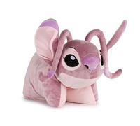 Ángel de Lilo & Stitch Disney - Cojín de Peluche Suave y Multifuncional con Cierre de Velcro, Peluche abrazable para Dormitorio Infantil y Viajes