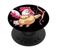 Ángel de Pollo Cupido Divertido con alas PopSockets PopGrip Adhesivo