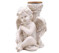 Angel de Rezando Candelador de candelabros Resina Figurine Candelador de candelabros Ornamentos de artesanía para la Iglesia de la casa Decoración de la Boda Estatua en Memoria de un ser Querido,