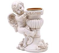 Angel de Rezando Candelador de candelabros Resina Figurine Candelador de candelabros Ornamentos de artesanía para la Iglesia de la casa Decoración de la Boda Estatua en Memoria de un ser Querido,