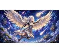 Ángel del Cielo Estrellado Santo Puzzle 1000 Piezas Adultos Y Niños,Rompecabezas,Anti-estrés,Regalo Ideal,Premium,Cartón,14 Años+,Deco Pared,Desafío,Educativo,Reto,Relax 38x26cm