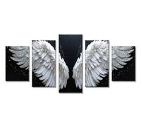 Ángel Diamond Painting 5 Piezas Diamond Painting Kit Completo, Ala Pintura Diamante Kit Manualidades Adultos, 5D Bordado Punto de Cruz Dibujos con Diamantes, Decoración de Pared Regalos 50x30cm C-7760