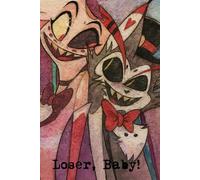 ANGEL DUST HUSK HUSKERDUST 120 PAGES NOTEBOOK IN THE STYLE OF HAZBIN HOTEL HELLUVA BOSS: FAN BOOK HAZBIN HOTEL HELLUVA BOSS college ruled fan notebook notepad book notes block (HAZBIN HOTEL SEASON 2)