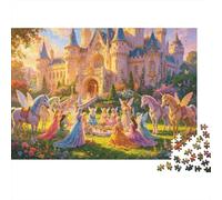 Angel Elves Puzzle para Adults 1000Pc Reciclable Papel Fairy Tale Castle Jigsaw Puzzle Parent Child Juego Accesorios Desarrollo de la Boy & Girl‘s Inteligencia Toy 52x38cm/1000pcs