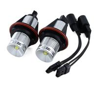 Angel Eye 2 unids/set 10W marcador Ojos de Ángel blanco azul rojo amarillo Color apto for BMW E39 E53 E60 E61 E63 E64 Angel Eyes (Color : Red)