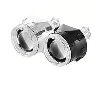 Angel Eyes, LED Angel Eye 2X 2.5 Pulgadas LED ÁNGELES Ojos Bi-Xenon Proyector Lente de la Lente de conducción DRL H4 H7 H7 H11 Coche Retrofit Styling Use H1 Light Universal(Black White RHD)