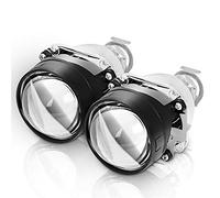 Angel Eyes,LED Faros Angel Eyes 2.5inch Universal HID Bi-Xenon LHD High Beam Mini H1 Proyector Lente de Lente Faro Lentes H4 H7 Coche Faros de Coche Rodelamiento(2X Left Hand Driver)