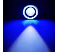 Angel Eyes,Luces Led Angel Eyes 2 UNIDS 12V Luces de conducción universal Blanco Azul Rosa amarillo verde Ángel rojo ojos Lámpara de niebla 2.5 "3.0" 3.5 "64mm 76mm 89m(Blue Ring,2.5inch (64mm))