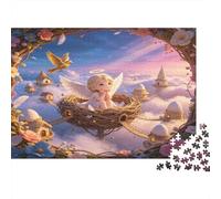 Ángel Fantasía Mundo de Nubes Puzzle de 1000 Piezas Puzzle para Adultos Papel Relajante Cielo Soñado Decoración Regalo 52x38cm/1000pcs