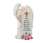 Angel Figures, Gravestone Desk Ornament , Angel Wing Statue | Estatua de ala de ángel para dormitorio, mesa de tocador, oficina, apartamento, césped, sala de estar