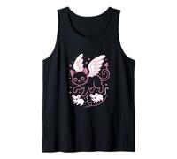 Ángel, gato, cola de diablo, Kawaii, Halloween Camiseta sin Mangas