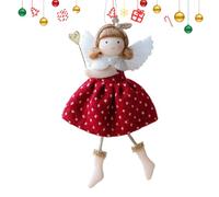 Angel Girl Christmas Ornament, Plush Tree Topper Figurine 3.94x6.69 Inches, Soft Winter Keepsake Decoration for Bedroom Café Garden Restaurant Window Door Holiday Festive Display